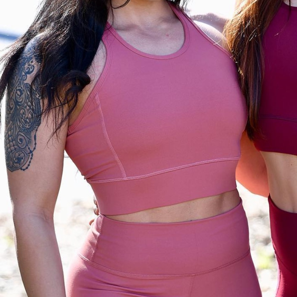 Til You Collapse Crop Top Sports Bra